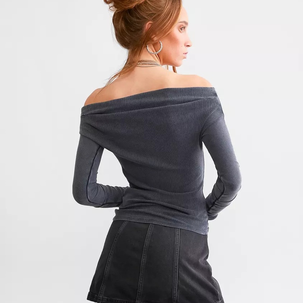 We the Free “Gigi” Off-the-Shoulder Ribbed Long sleeve - Picture 8 of 10